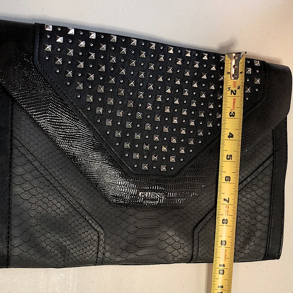 Guess Black Vegan Leather Clutch with Silver Studs - Picture 8 of 10
